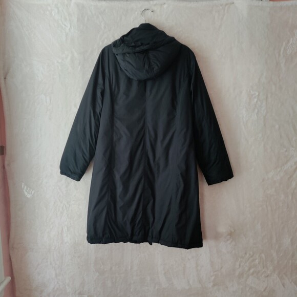 Gap Hooded Parka Winter Coat Women's Size Large Black Pockets (SMALL FLAW) - Picture 4 of 11